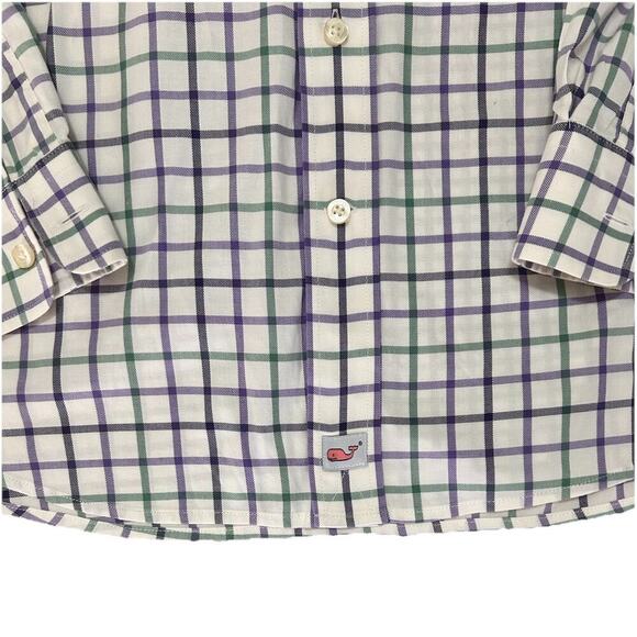 Vineyard Vines Men’s Long Sleeve Button Up Murray Shirt XL Purple Green Striped - Picture 5 of 6